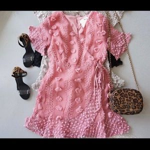 Merci shake your Pom Pom wrap dress